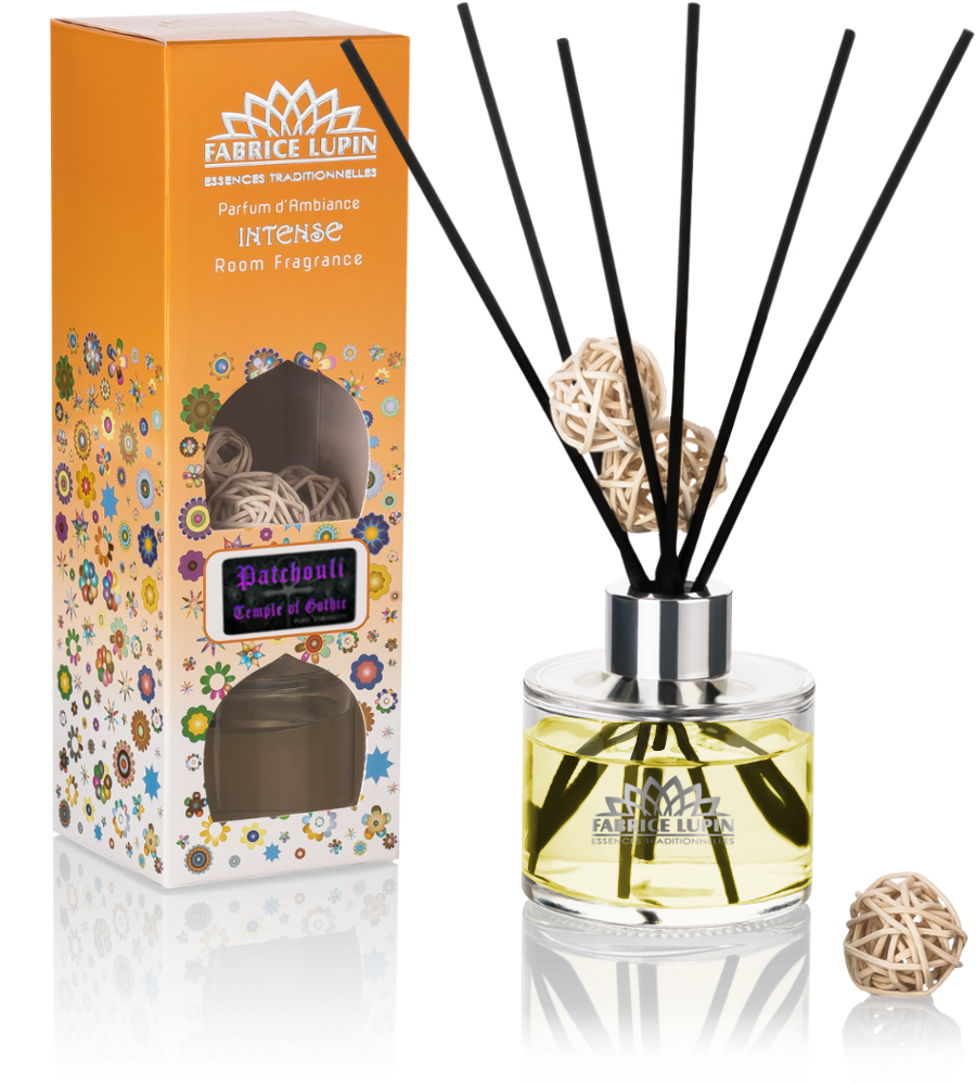 INTENSE Raumduft PATCHOULI 135ml Reed Diffuser Set - TEMPLE OF GOTHIC -  Luftneutralisierer
