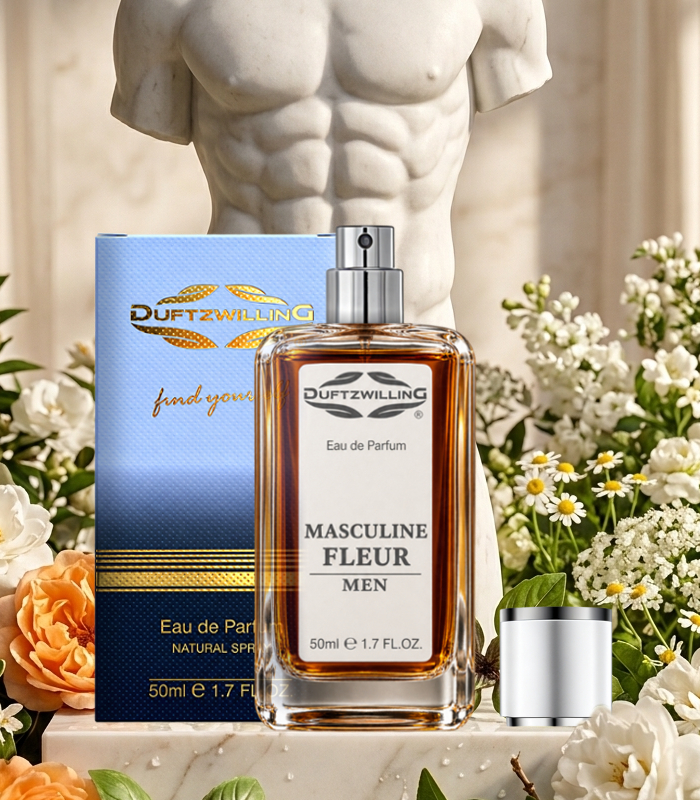 MASCULINE FLEUR - Eau de Parfum für HERREN von DuftzwillinG ® | J6 Men RAR "White Body"