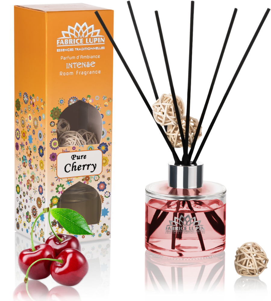 INTENSE Raumduft PURE CHERRY Reed Diffuser Sticks Set KIRSCHE Lufterfrischer Kirschduft