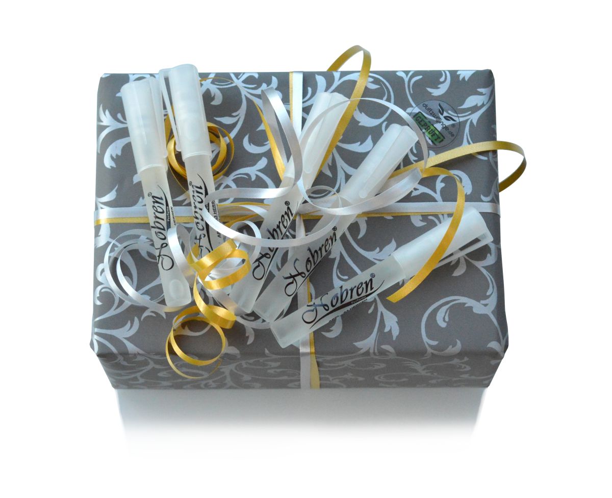 Duft Überraschung für Männer 5x 8ml Taschenzerstäuber im Geschenkkarton Parfumbox Parfum Probenpaket von duftzwillinge