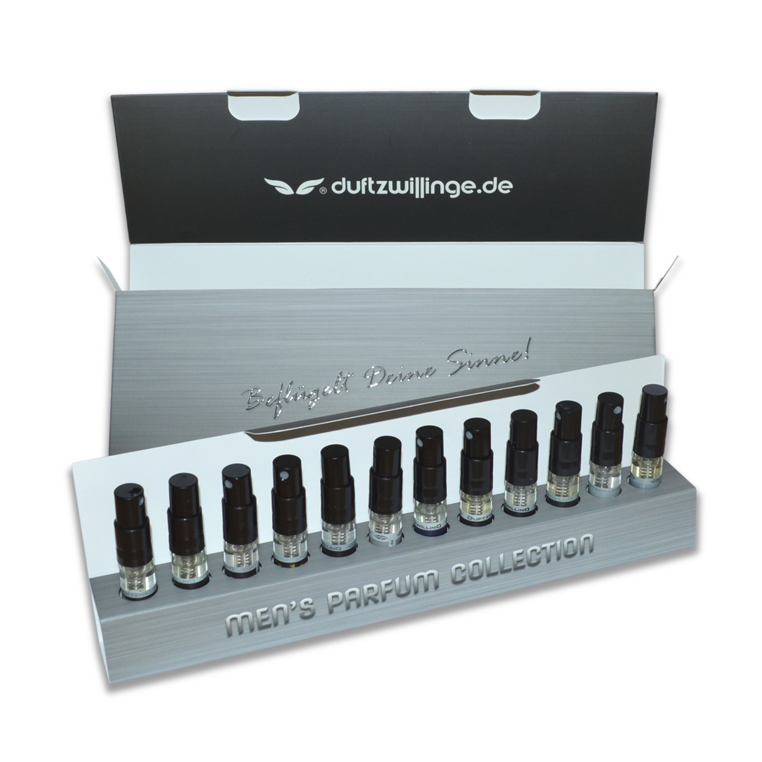 12er Kennenlern-Set für HERREN | 10 Herren- und 2 Unisex- Duftproben á 3ml Tester von DuftzwillinG