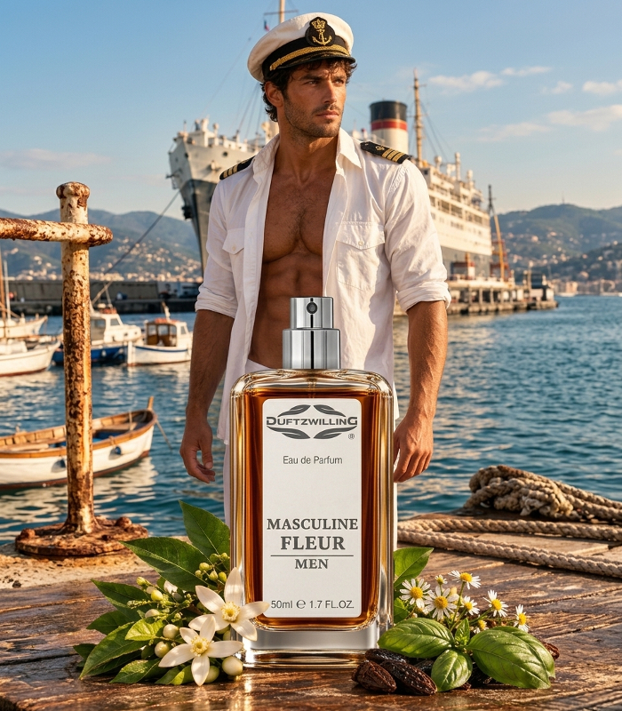 MASCULINE FLEUR - Eau de Parfum für HERREN von DuftzwillinG ® | J6 Men RAR "White Body"