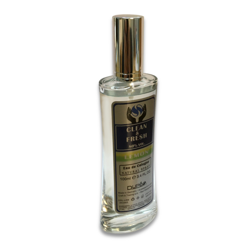 100ml CLEAN & FRESH +GRATIS MUNDSCHUTZ Hygiene SPRAY mit ZITRUSDUFT 80% Alkohol