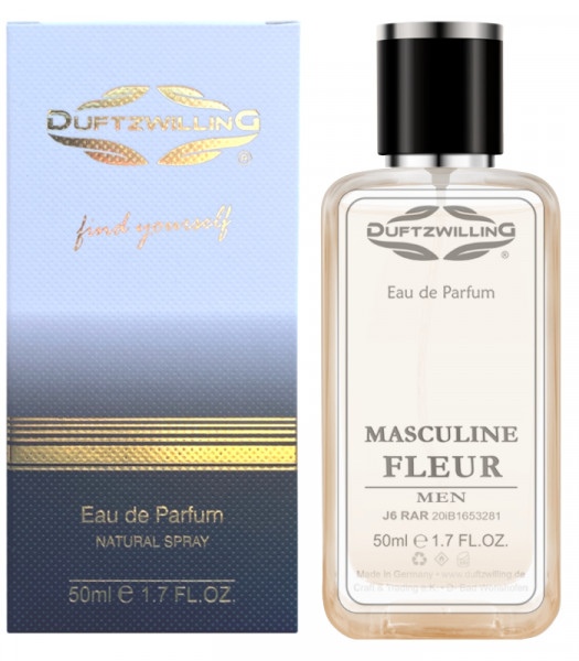 MASCULINE FLEUR - Eau de Parfum für HERREN von DuftzwillinG ® | J6 Men RAR "White Body"
