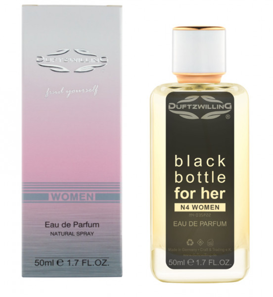 BLACK BOTTLE FOR HER - Eau de Parfum für Damen "Nazirro" N4 Woman